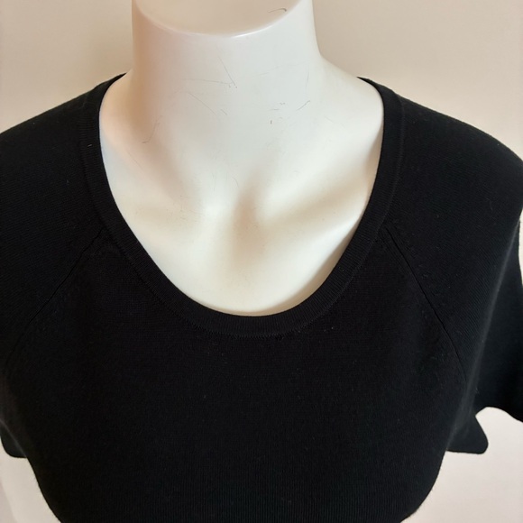 Ann Taylor Black Short Sleeve Knit Dress- MT - Picture 5 of 12